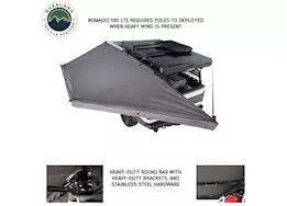 Overland Vehicle Systems Hd nomadic 180 lte - awning, grey body, green trim & black travel cover