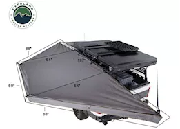 Overland Vehicle Systems Hd nomadic 180 lte - awning, grey body, green trim & black travel cover