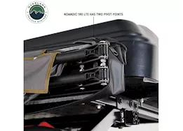 Overland Vehicle Systems Hd nomadic 180 lte - awning, grey body, green trim & black travel cover