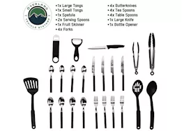 Overland Vehicle Systems Overland kitchen kit - 21 piece cooking and utensil kit, hanging carrying case