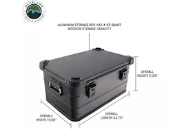 Overland Vehicle Systems Aluminum box storage 53qt - black