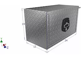 Unique Truck Accessories 12inx14inx24in l hd under body, .100 thick diamond, drop down door