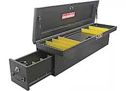 Unique Truck Accessories 56in losidersafe - w/rear bedsafe roller drawer - comm  class - passenger side - black texture