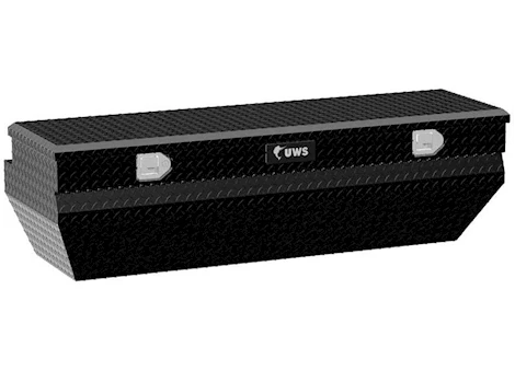 UWS 62" Aluminum Wedge Chest w/ Notched Beveled Insulated Lid, Black
