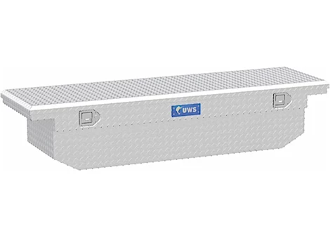 UWS Low Profile Single Lid Aluminum Angled Crossover Tool Box - 70"L x 20.25"W x 14.5"H