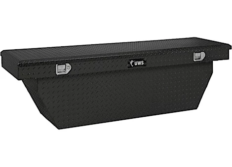 UWS/United Welding Services MATTE BLACK ALUMINUM 69IN DEEP ANGLED CROSSOVER TRUCK TOOL BOX