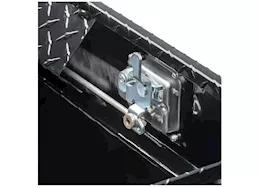 UWS 62" Aluminum Wedge Chest w/ Notched Beveled Insulated Lid, Black | APTBC62WNB