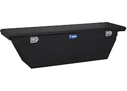 UWS Low Profile Deep Single Lid Aluminum Angled Crossover Tool Box - 70"L x 20.25"W x 18.5"H|TBSD-69-A-LP-BLK
