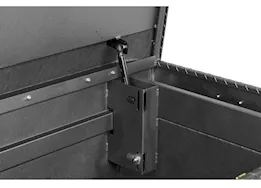 Weatherguard Saddle box, aluminum, full extra wide, textured matte black, 15.5 cu ft