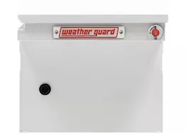 Weatherguard Saddle box, steel, full low profile, white, 11.0 cu ft