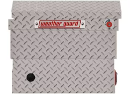 Weatherguard Saddle box, aluminum, compact low profile, clear, 8.0 cu ft