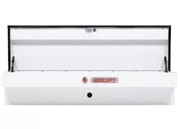 Weatherguard 56in standard profile lo-side box, steel, white, 4.0 cu ft