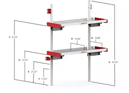 Weather Guard Folding van shelf unit 36in