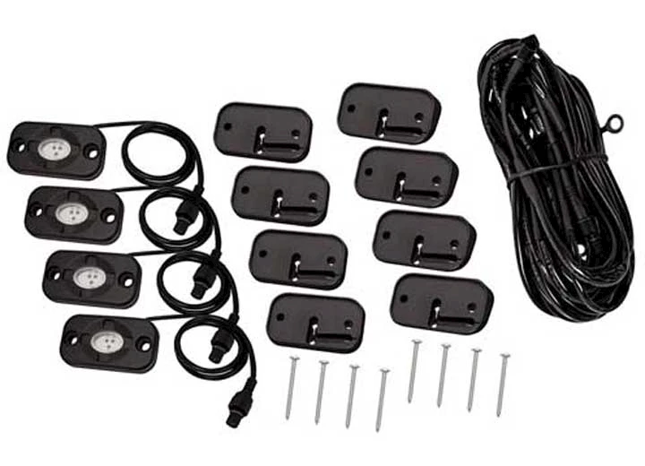 Westin Automotive 07-C WRANGLER/18-C WRANGLER JL BLACK LED ROCK LIGHT KIT