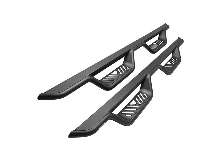 Westin Automotive 19-C SILV/SIERRA 1500/20-C SILV/SIERRA 2500/3500 DBLCAB OUTLAW DROP NERF STEP BARS TXT BLACK