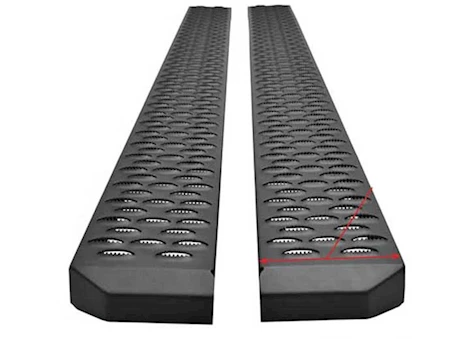 Westin Automotive TEXTURED BLACK RUNNING BOARDS 75 INCHES TEXTURED BLACK GRATE STEPS RUNNING BOARD (BRKT SOLD SEP)