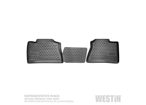 Westin Automotive 14-18 silverado 1500/2500hd/3500hd crew cab black profile floor liners 2nd ro Main Image
