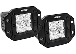 Westin Automotive All quadrant 3w osram w/terminated wiring (set of 2) fm4q flush mount led black