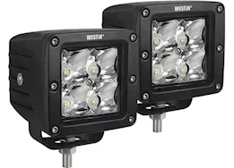 Westin Automotive Hyperq compact led (4) 5w cree 3 inch x 3 inch (set of 2) includes wiring harness with 2 connectors