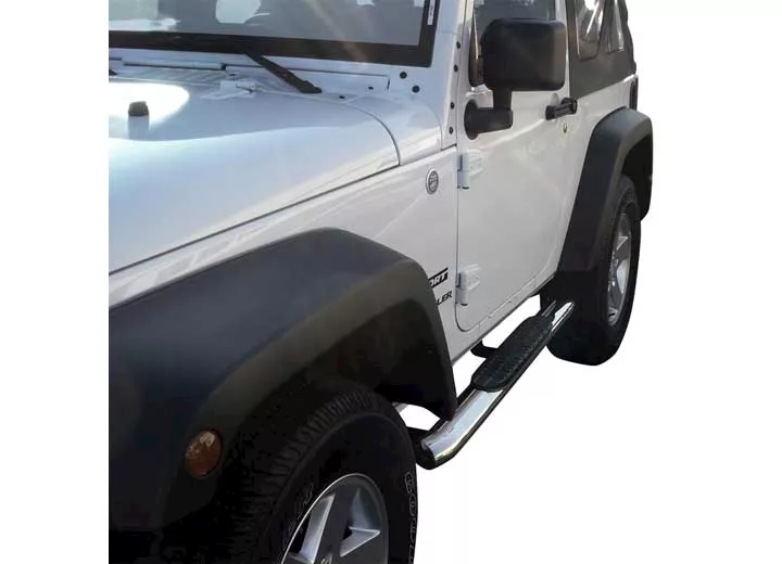 Westin Automotive 07-18 wrangler 2dr pro traxx 4in oval step bar stainless steel