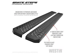 Westin Automotive Textured black running boards 75 inches textured black grate steps running board (brkt sold sep)