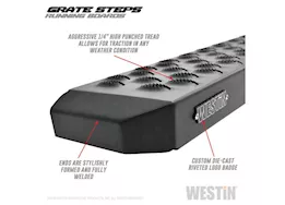 Westin Automotive Textured black running boards 75 inches textured black grate steps running board (brkt sold sep)