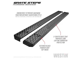 Westin Automotive Textured black running boards 79 inches textured black grate steps running board (brkt sold sep)