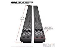 Westin Automotive Textured black running boards 79 inches textured black grate steps running board (brkt sold sep)