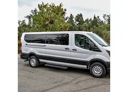 Westin Automotive 15-c transit van 150/250/350(single 54in pass sliding door)grate steps running boards txt black