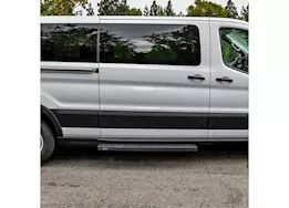 Westin Automotive 15-c transit van 150/250/350(single 54in pass sliding door)grate steps running boards txt black