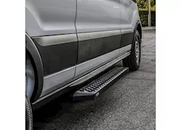 Westin Automotive 15-c transit van 150/250/350(single 54in pass sliding door)grate steps running boards txt black