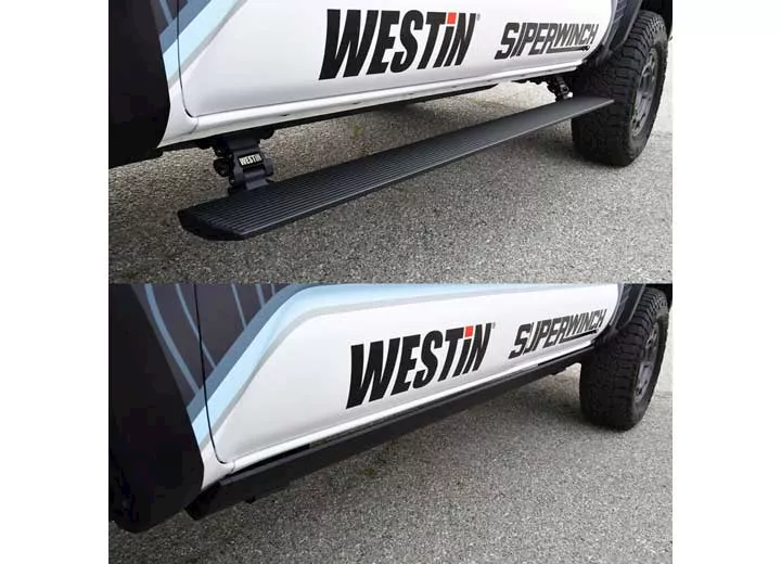 Westin Automotive 09-18 ram 1500/10-c 2500/3500 crewcab pro-e electric running boards textured bl