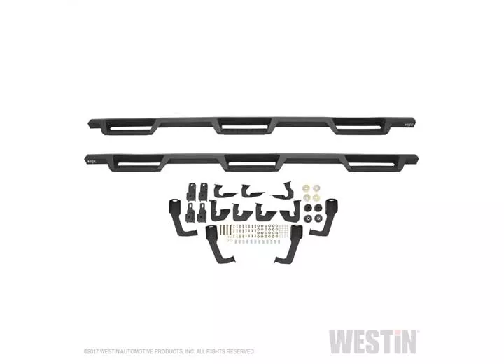 Westin Automotive 11-18 ram 2500/3500 cc(8ft bed)excl dually drill req text blk hdx drop wtw nerf step bars