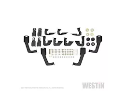 Westin Automotive 07-19 silv/sierra 2500/3500/ram 1500 crew cab(6.5/8 ft)dual drill req text blk hdx drop wtw nerf bar