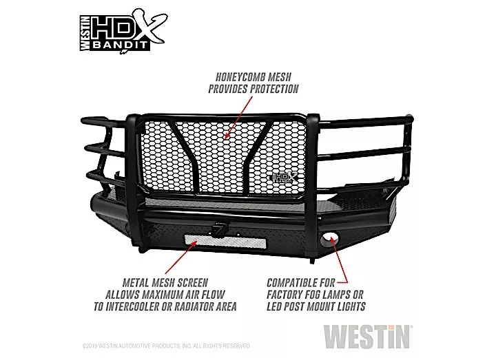 Westin Automotive 11-16 f250/f350 super duty textured black hdx bandit bumper