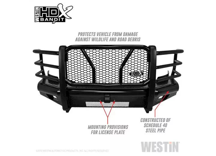 Westin Automotive 11-14 silverado 2500/3500 hd textured black hdx bandit bumper