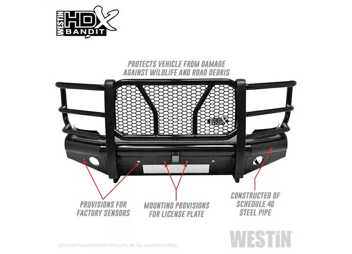 Westin Automotive 15-19 silverado 2500/3500 hd textured black hdx bandit bumper