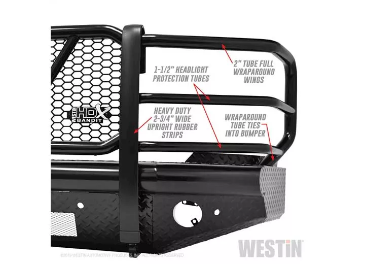 Westin Automotive 15-19 silverado 2500/3500 hd textured black hdx bandit bumper