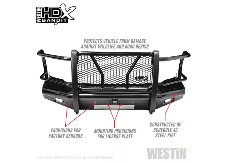 Westin Automotive 10-18 ram 2500/3500 textured black hdx bandit bumper