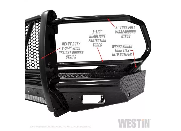 Westin Automotive 10-18 ram 2500/3500 textured black hdx bandit bumper