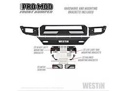 Westin Automotive 16-19 silverado/sierra 1500 textured black pro-mod front bumper