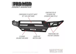 Westin Automotive 16-19 silverado/sierra 1500 textured black pro-mod front bumper