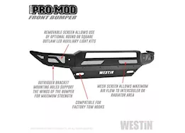 Westin Automotive 16-19 silverado/sierra 1500 textured black pro-mod front bumper