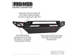 Westin Automotive 11-23 ram 1500 2 textured black pro-mod front bumper