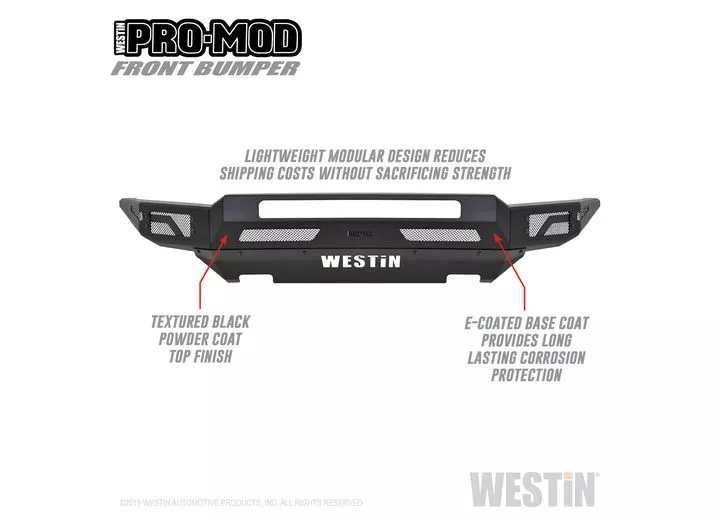 Westin Automotive 16-23 tacoma pro-mod front bumper textured black