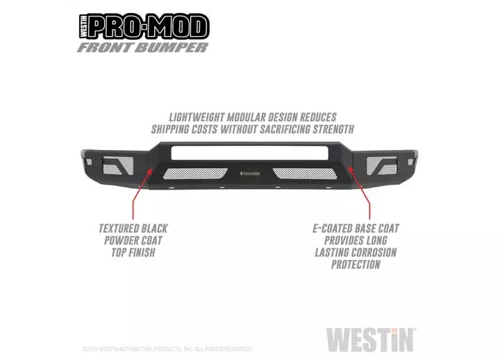 Westin Automotive 16-23 tacoma pro-mod front bumper textured black