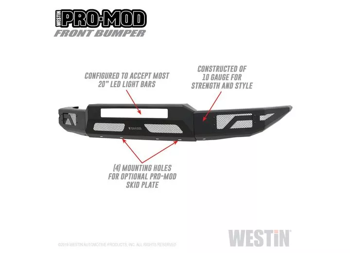 Westin Automotive 15-20 colorado pro-mod front bumper textured black