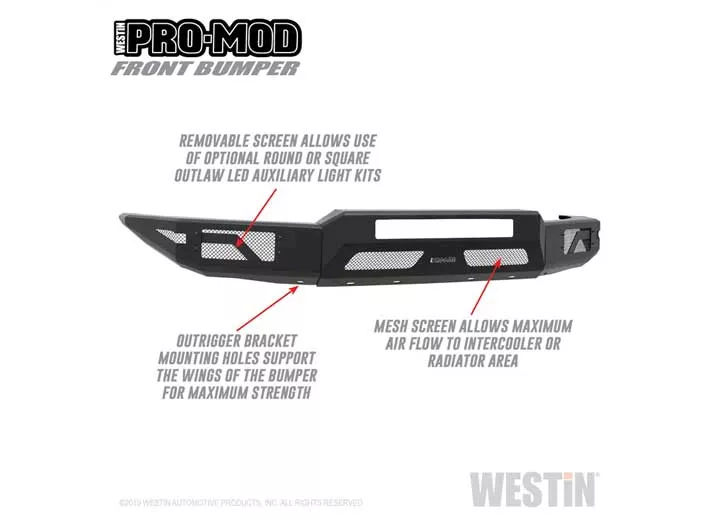 Westin Automotive 15-20 colorado pro-mod front bumper textured black