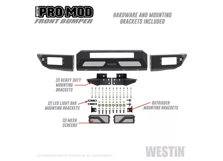 Westin Automotive 15-20 colorado pro-mod front bumper textured black