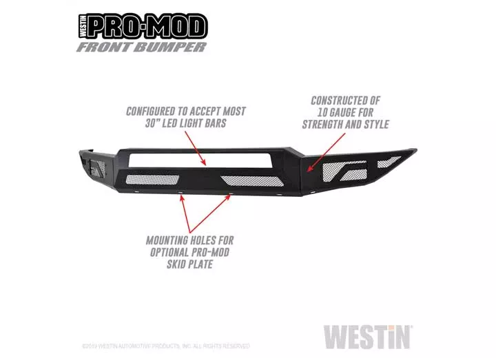 Westin Automotive 17-22 f250/f350 super duty textured black pro-mod front bumper